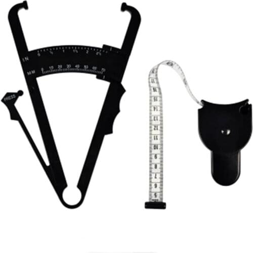 GSZHXCK Body fat caliper measuring skin fat clip gauge waist tape measure caliper fat gauge