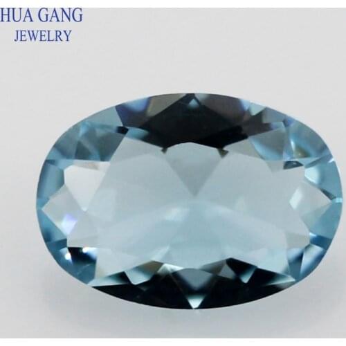 2x3~13x18mm 106# Blue Color Oval Shape Loose Glass Beads Synthetic Gems For Jewelry Wholesale Free Shipping