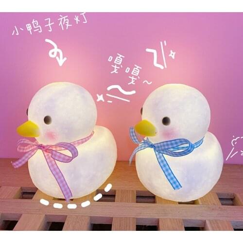 Bedroom Girls Led Night Light Cute Duck Room Bedside Lamp Ornaments Dormitory New Creative Gifts