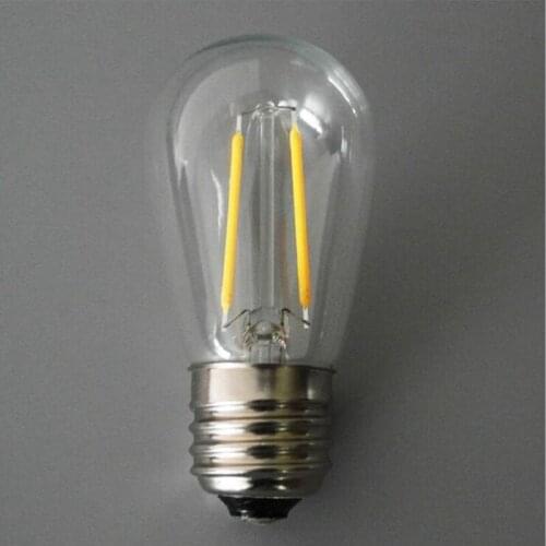 S14 E27 LED Light Bulbs 2W Retro Edison Ball Bulb Filament Candle Lamp LED Warm White AC 220V for Home and Led String light