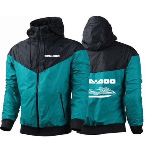 Sea Doo Seadoo Moto Spring Printing Zipper Sweatshirt Custom Hoodies Patchwork Harajuku Coats Hip Hop Five Colors Jacket