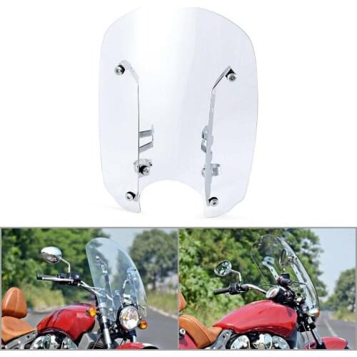 Motorcycle Clear Windshields Windscreen W/Mounting Hardware For Indian Scout Sixty 16-20 19