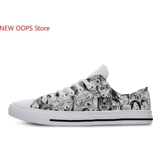 Ahegao face Funny New Arrive Fashion Lightweight Classic Flat Canvas Shoes Men Women Casual Breathable Sneakers