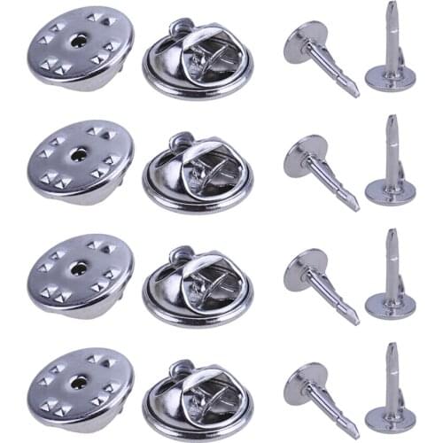 100 Set Silver Brooch Base Holder Pins Badge Holder for DIY Jewelry Making Finding Decor Clothing Accessories