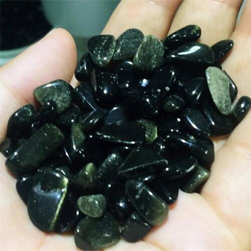 100G Natural obsidian crystal flip stone crystal healing specimen gem mineral home desktop aquarium decoration