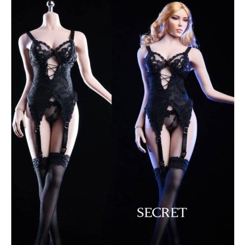 19XG37 1/6 Scale Female Sexy Long Sleeved Bodysuit Undercoat Jumpsuit 12'' Action Figures Body DIY Accessory