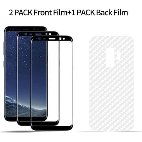 2pcs/lot 3D Curved Soft Screen Protector Film For Samsung Galaxy S9 S9+ Full Cover Protector Front Back Film Not Tempered Glass