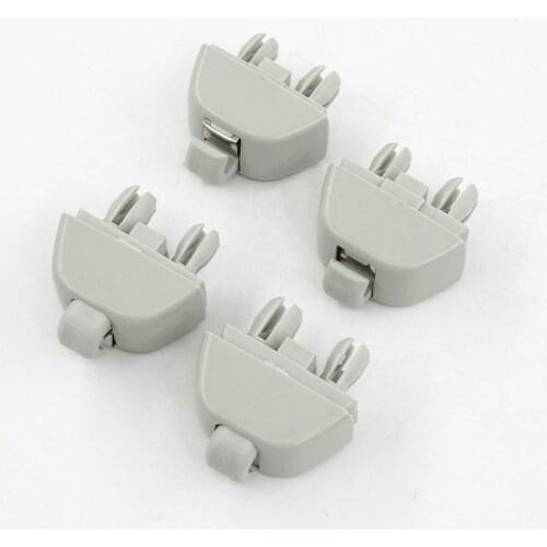 4 Pcs Grey Auto Sun Visor Support Retainer Fixtor Clip Hook for Passat B7 Polo Up! Citigo Rapid Seat MII 6R0857561 6R0 857 561