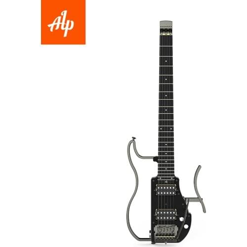 ALP Headless Travel Electric Guitar double humbucker ADS-201H Ebony finger board foldable guitar