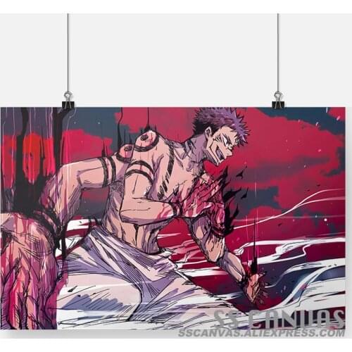 Sukuna Jujutsu Kaisen Anime Canvas Painting Decor Wall Art Bedroom Home Living Room Decoration Prints Poster