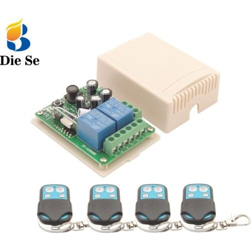 433 MHz rf wireless Remote Control Switch AC 220V 10A 2CH Relay Receiver for universal garage/door/motor/Electric curtain