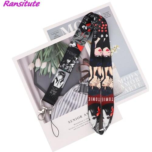 Ransitute R1914 Horror Woman Lanyards Id Badge Holder Keychain ID Card Pass Gym Mobile Badge Holder Lanyard Key Holder