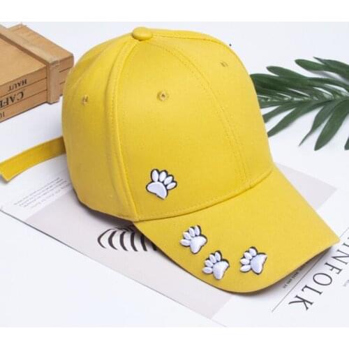 New adult casual cotton snapback hat Sun cap Men and women casual golf hat Paw embroidery baseball caps Gorros