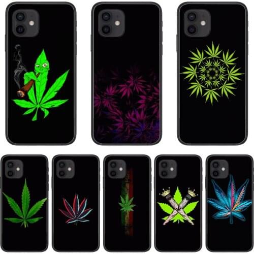 Botany Style Phone Case cover For iphone 12 pro max 11 8 7 6 s XR PLUS X XS SE 2020 mini black cell shell
