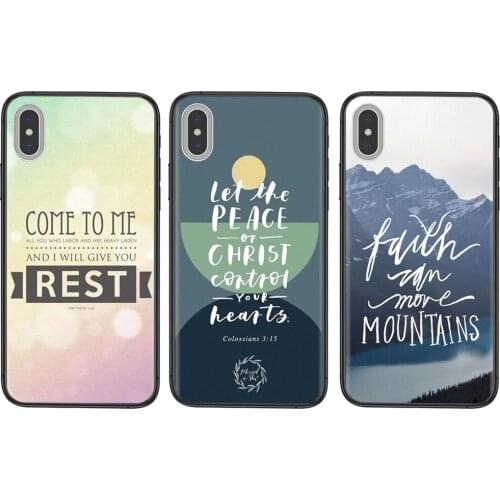 Black Cover Painting Back Tpu Coque Jeunesse Bible Verse Jesus Philippians Christian For Samsung Galaxy S30 S21 S20 Fe S10 S10E