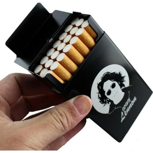 Elvis Che Chairman Mao Monroe MJ John Lennon Laser Carved Cigarette Boxes Aluminium Alloy Beauty famous people Cigarette Case