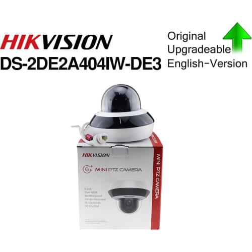 Hikvision Original PTZ IP Camera DS-2DE2A404IW-DE3 4MP 4X 2.8-12MM zoom Network POE H.265 IK10 ROI WDR DNR Dome CCTV PTZ Camera