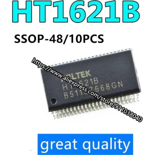 10pcs/lot Imported chip HT1621B SSOP-48 brand new SMD RAM mapping LCD driver LCD core