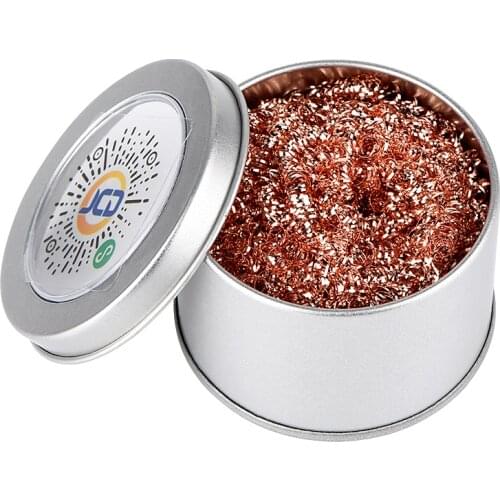 JCD Soldering Iron Tip Cleaning Mesh Filter Welding Solder Nozzle Cleaner Copper Wire Ball Clean Ball Dross Box Cleaning Ball