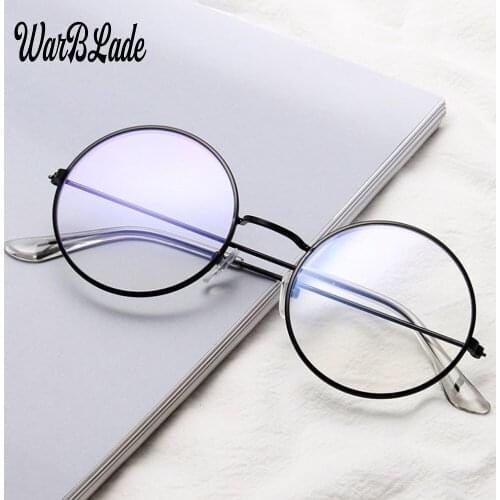 2019 New Classic Vintage Glasses Frame Round Lens Flat Myopia Optical Mirror Simple Metal Women/Men Glasses Frame WarBLade