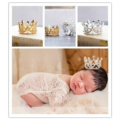 Newborn baby girl hair crown childrens alloy tiara crown jewelry newborn photogarphy props baby photo shooting accessory