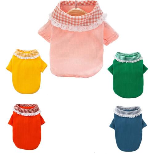 Summer Pet Dog Clothes Puppy Cat T-shirt Cute Pajama Soft Breathable Dog Bottoming Shirt for Small Medium Dogs Teddy Bichon Chih