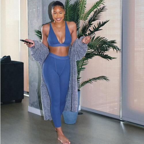 European And American Foreign Trade Hot Products Summer Hot Selling Womens New V-neck Sports Yoga Suit Women Wholesale