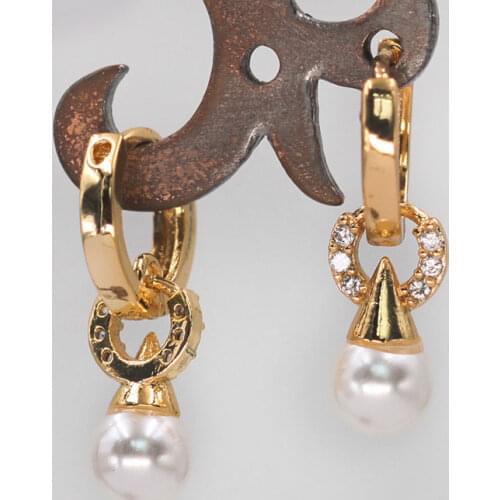 Fashion Brand Luxury Design Drop Earrings For Women Korean Trendy Jewelry Dangle Earrings Big Pearl Anniversary Gift OBS1904