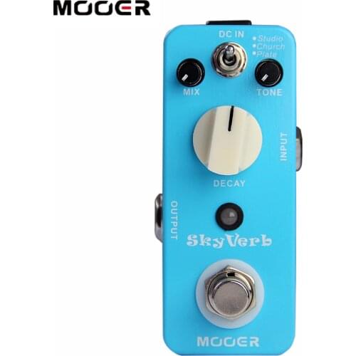 Mooer SkyVerb Digital Reverb Effect Pedal 3 reverb modes(Studio/Church/Plate) for Electric Guitar True Bypass Based on DSP chip