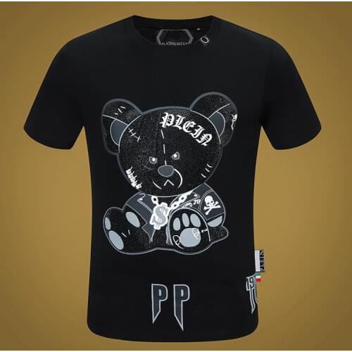 Skull T-shirt Men Round Neck Short Sleeve 3D Printed Skull Short Sleeve aaa High Quality Plein T-shirt Fashion Horror Men Tops