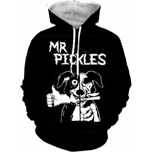 3D puppy print hoodie Mens casual anime hoodie Cool fashion hoodie Spring and Autumn Anime Video Hoodie harajuku pullover male