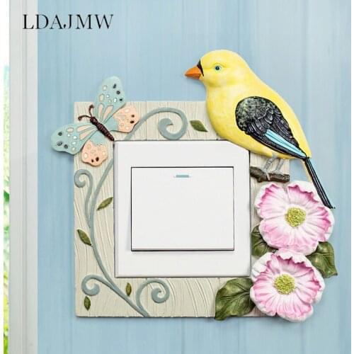Switch Sticker Socket Resin Protective Cover Creative Wall Decoration Accessories Household Items