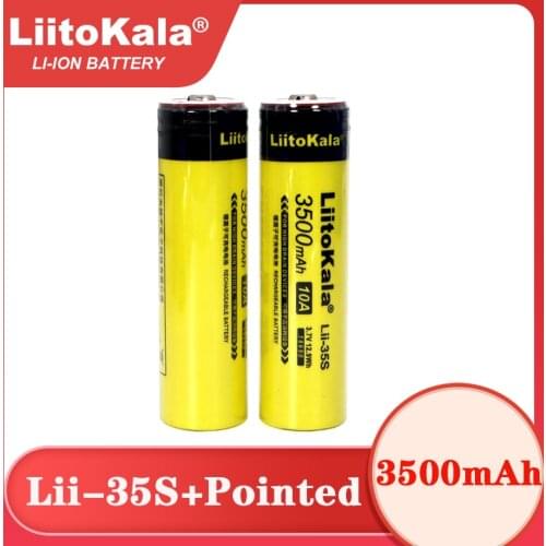 2021 New LiitoKala Lii-35S 18650 battery 3.7V 3500mAh Rechargeable lithium battery for LED Flashlight+DIY Pointed