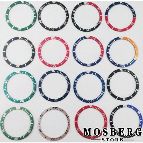 The New Watches Accessories Diameter 39mm*32.3mm Flat Aluminum Black Red Green Blue Watch Bezel Ring