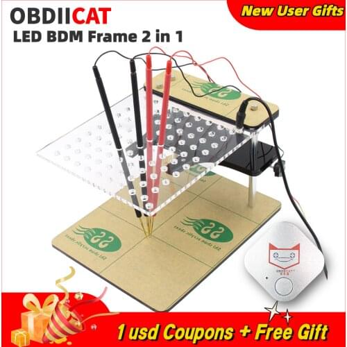 LED BDM Frame BDM Table BDM100 BDM 22pcs Adapter Probe LED BDM 2IN1 ECU Programmer FGTECH V54 ECU Chip Tuning Flasher Tester