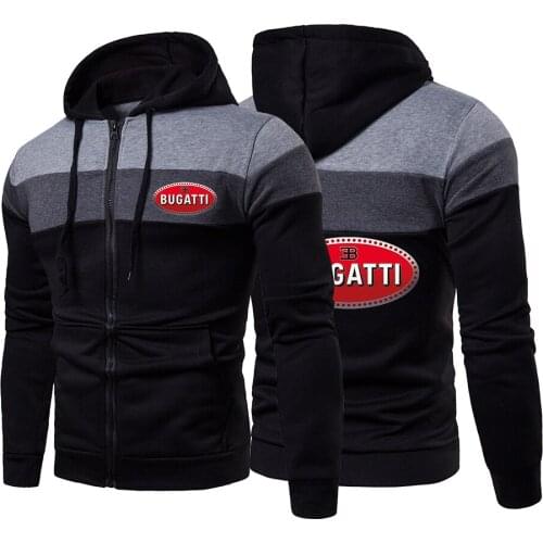 Spring 2021 casual Bugatti Logo hoodie off-road motorcycle jacket high quality Harajuku hip-hop pullover fashion mens top