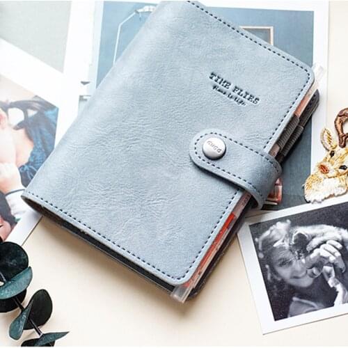 Retro Soft leather Multicolor Spiral Notebook line Blank Grid Buckle Loose-leaf Travel Notepad DIY customization Binder Diary A7