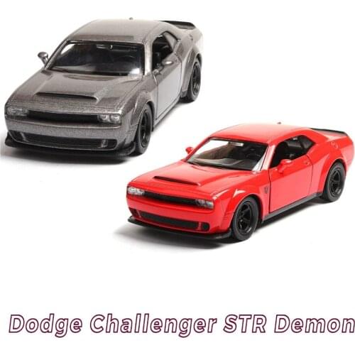 RMZ CITY 1:36 Challenger SRT Demon Sports Car Alloy Diecast Car Model Toy With Pull Back For Children Gifts Toy Collection