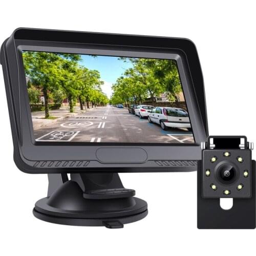 2021 Rear View Camera Parking System 4.3 1080p HD full Viewing Angle Assist Guidelines AHD monitor, IP68 Auto Night Vision Camer