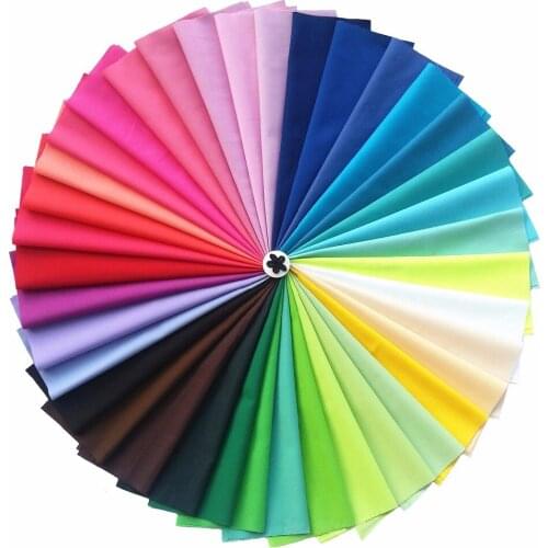 Mix Solid Color Cotton Fabric For Patchwork Sewing Rainbow Fabrics Of Scarpbooking Needlework Craft Doll Bag 38pcs/lot 20x30cm