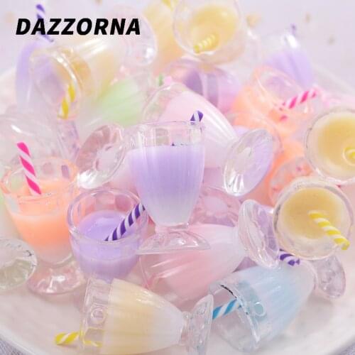 Mixed Color 10Pcs Sandy Beach Wineglass Shape Acrylic Beads For Handmade Making Jewelry DIY Bracelet Necklace Crafts Accessories