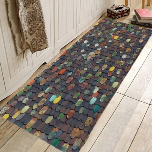 Modern Kitchen Mat Long Soft Bedroom Entrance Doormat 3D Pattern Home Floor Decoration Living Room Carpet Bathroom Non-Slip Rugs