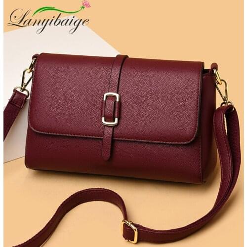 High Quality Ladies PU Leather Shoulder Bag Elegant Fashion Designer Brand Messenger Bag Casual Handbag Female Wallet 2021 New