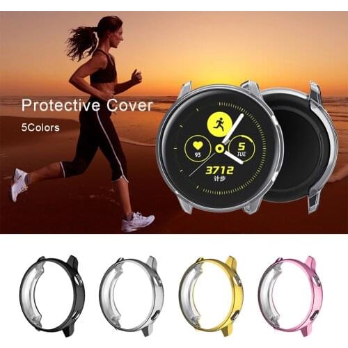 HOT TPU Protective Case For Samsung Galaxy Watch Active R500 40mm Protector Frame Cover Soft TPU Shell Smart Watches Accessories