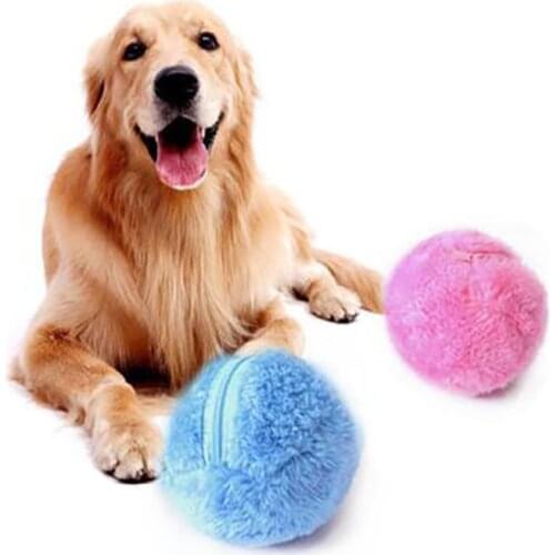 5pcs Magic Roller Ball Dog Cat Toy Activation Automatic Ball Chew Plush Floor Clean Toys Electric Pet Automatic Pet Plush Ball