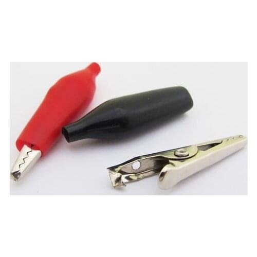 Free shipping Battery Alligator Clip W/Boot Medium Size 36mm 20Qty