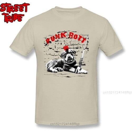 Beige T-shirt Men Cotton T Shirt Punk Pug Print Tshirt Dog Army Tees Vintage Tops Funny Cartoon Plus Size Adult Clothes