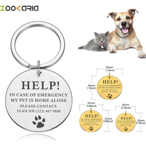 Engraved Pet Dog ID Tag Personalized Cat Puppy ID Tags Pets Dog Collar Accessories Free Custom Dogs Anti-lost Name Tags Pendant