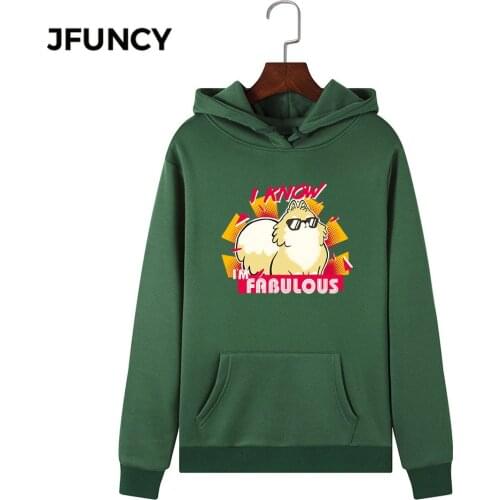 JFUNCY 2020 New Print Women Hoodie Long Sleeve Autumn Pullover Female Hooded Sweatshirt Woman Casual Hoodies Sportwear