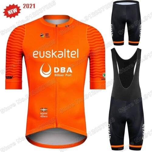 2021 Tean Euskaltel Men Cycling Jersey Set Summer Bicycle Clothing Road Bike Shirts Suit Bicycle Bib Shorts MTB Wear Maillot